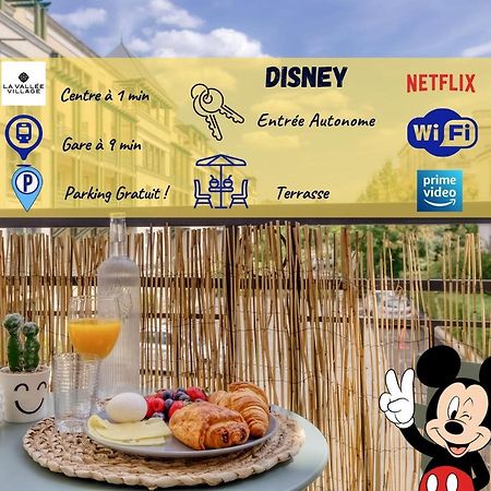 Le Bleu, Tres Bien Situe 1Mn Centre Commerciale, Disney Parking Gratuit Serris Bagian luar foto