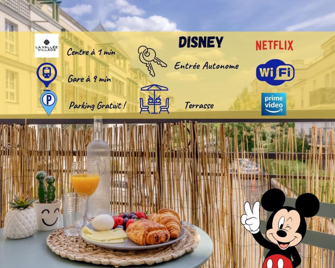 Le Bleu, Tres Bien Situe 1Mn Centre Commerciale, Disney Parking Gratuit Serris Bagian luar foto